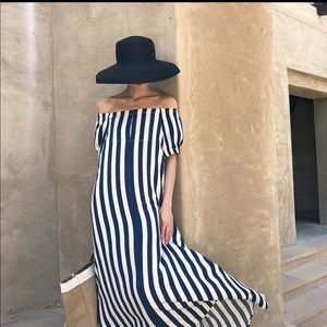 LAST ONEAnthropologie straw black dome beach hat